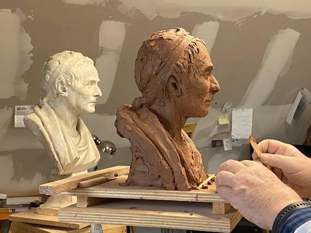 Portrait en sculpture d’après un modèle vivant 